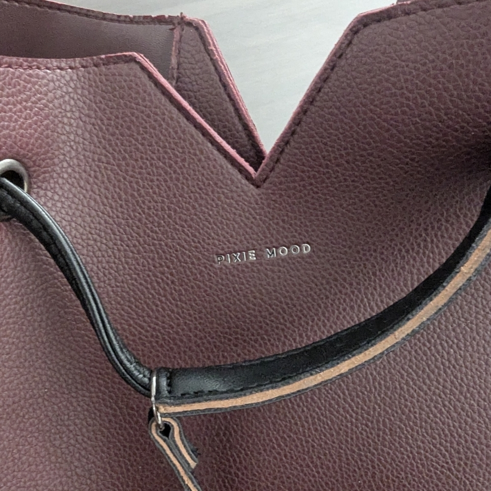 Burgundy Tote Bag PIXIE MOOD - Picture 3 of 5